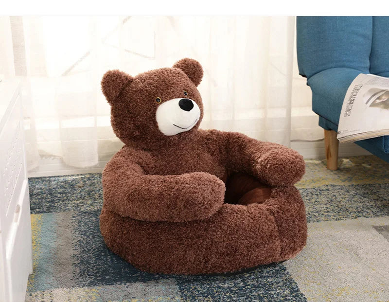 Washable Plush Pet Kennel Bed Sofa for Dogs and Cats