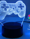 Night Lamp Touch 7 Color Dimmable Game Handle 3D Acrylic Illusion Ambiance Creative Table Lamp Bedroom Home Decorative Lights