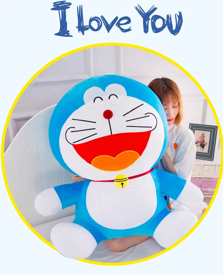 70cm Large Size cute Doraemon Plush Toy Stand By Me Cute Stuffed Plushie Doll Cartoon Cat Animal Sofa Bed Pillow Toy Gifts