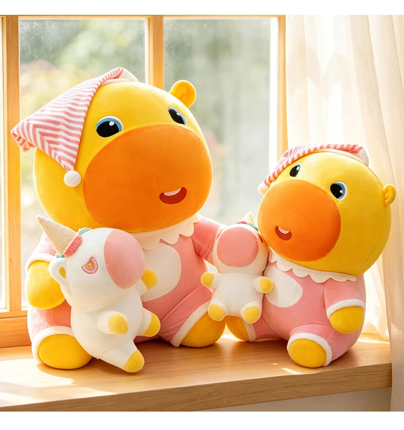 Sleepwear Capybara Plush Toy With Unicorn Doll Soft Pillow
