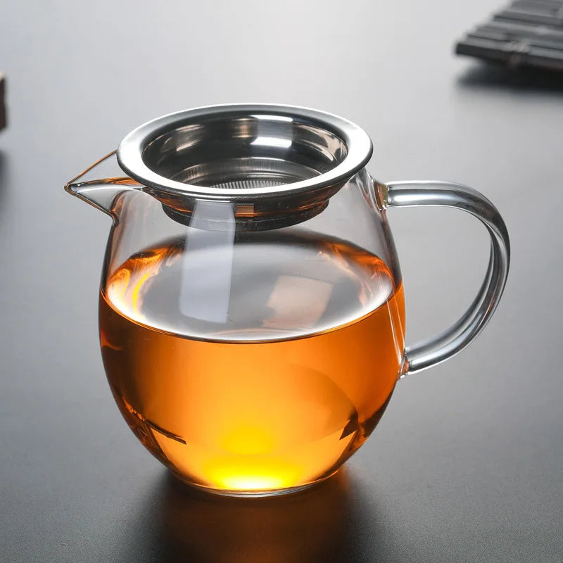 Heat Resisting Clear Glass Tea Pitcher Glass Tea Pot Fair Cup Cha Hai Chinese Kung Fu Tea Set Milk Glass Pitcher Coffee Pot