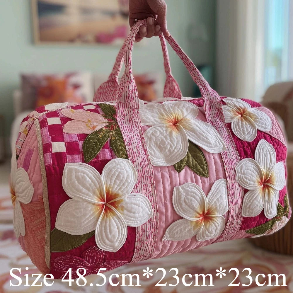 3D Puff Print Quilted Book Pattern Tote Bag Floral Embossed Travel Bag Vintage Library Weekender Duffle Gym Yoga Overnight Bags