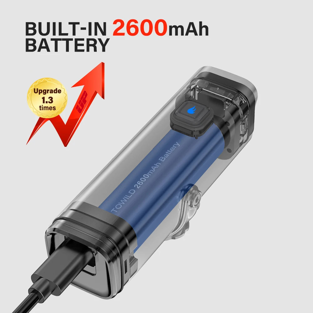 CL600S Bike Light Front Lamp 600 lumens USB Rechargeable LED 2600mAh Bicycle Light IPX6 Waterproof MTB Bicycle headlights