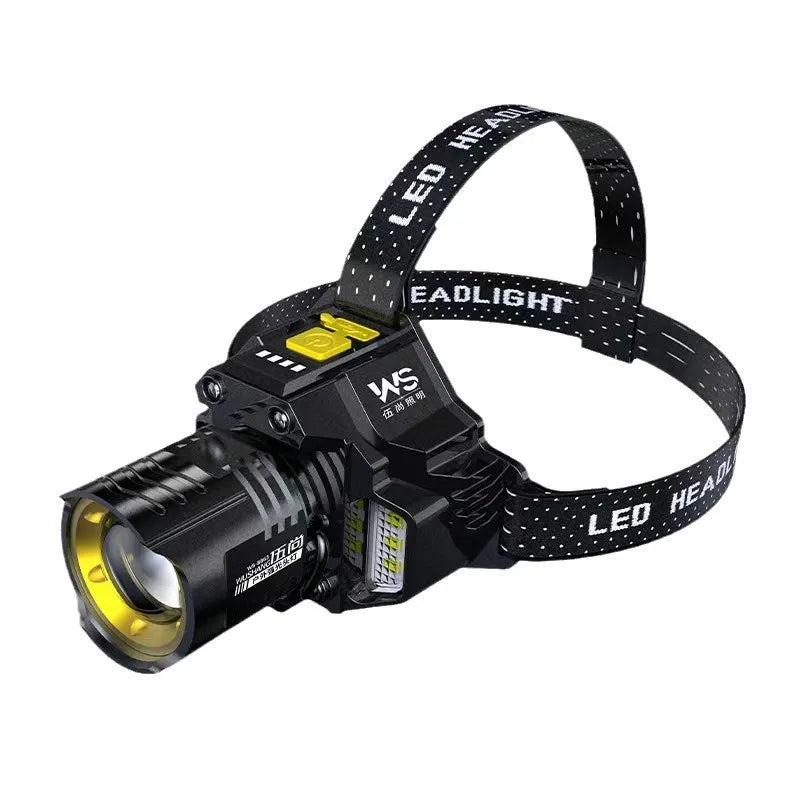 USB Rechargeable LED Headlamp With Motion Sensor Zoom And Power Display