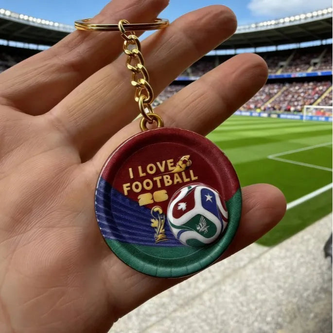 2026 World Cup Football Fan Metal Keychain Soccer Sports Souvenir