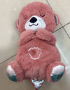 Baby Plush Doll Breathing Bear Newborn Soothing Sleep Playmate Otter Toy Kids Music Sleeping Companion Sound Light Doll Toy Gift
