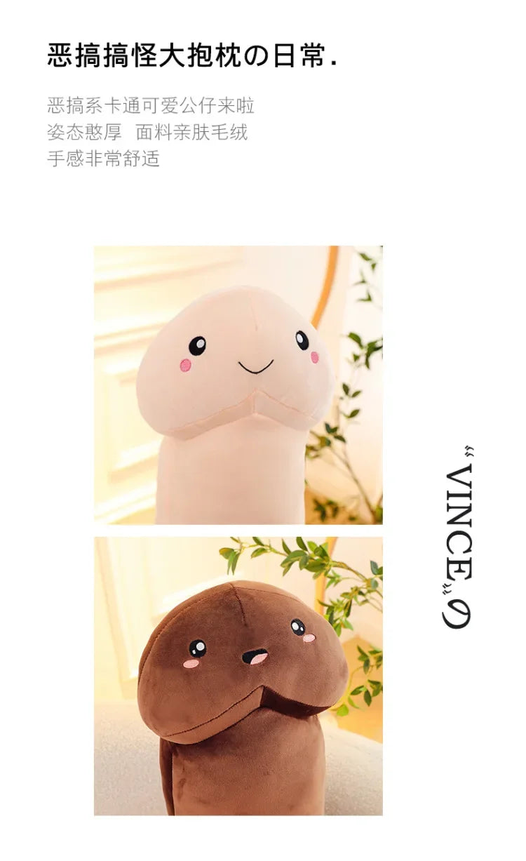 105cm Big Size Trick Penis Plush Kawaii Soft Simulation Dick Plushie Real-life Penis Pillow Sexy Hugging Pillow Girlfriend Gifts