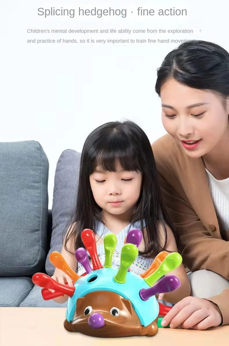 Heddgehog Insert Educational Toy Montessori Toys Training Focused on 's Fine Motor Hand-Eye Coordination Fight Inserted