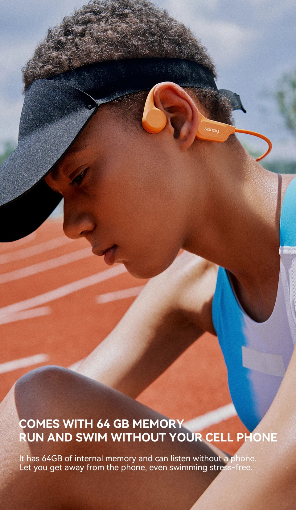 B60S Bone Conduction Earphones 64GB MP3 Wireless Open Headset IPX8 Swimming Waterproof Flash-sale Choice Headphones