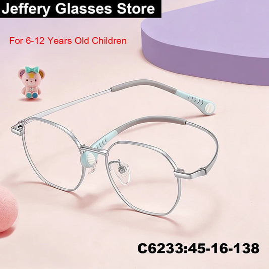Kids Polygon Pure Titanium Eyeglasses Frame