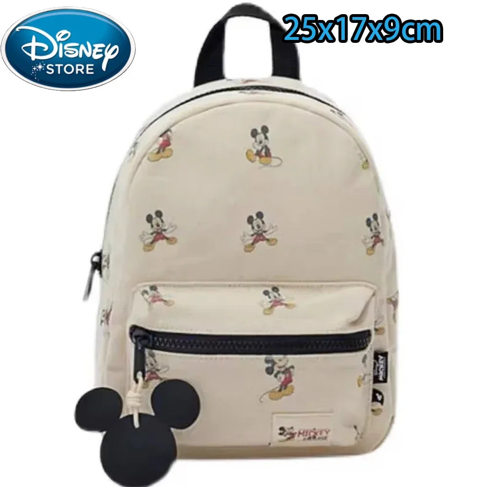 Disney Cartoon Backpack Women's Mickey Mouse Donald Duck Pattern Student School Bag Large Capacity Backpack Girls Shoulder Bag