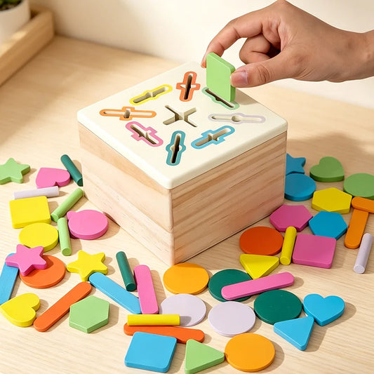 Wooden Alphabet Number and Maths Sorting Box Puzzle