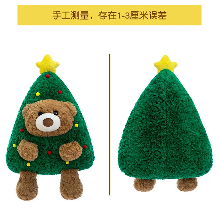 Cute Christmas Bear Plush Stuffed Doll Pillow Toy
