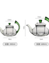 Heat Resistant Clear Glass Tea Pot with Infuser 300ml 600ml Color Warped Handle Glass Teapot Flower Puer Tea Infuser Pot Tea Set