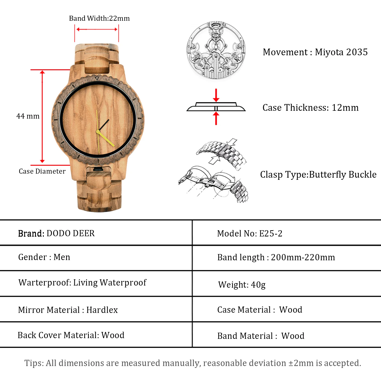 Wood Watch gift custom