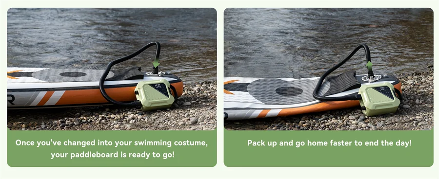 SUP Boat Accessories Inflatable Pump for Pvc Kayak Kite Wings 20PSI Rechargeable Inflate Deflate Stand Up Paddle Pump