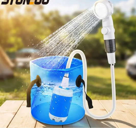 Portable Rechargeable Handheld Outdoor Shower Kit with Dual Spray Modes