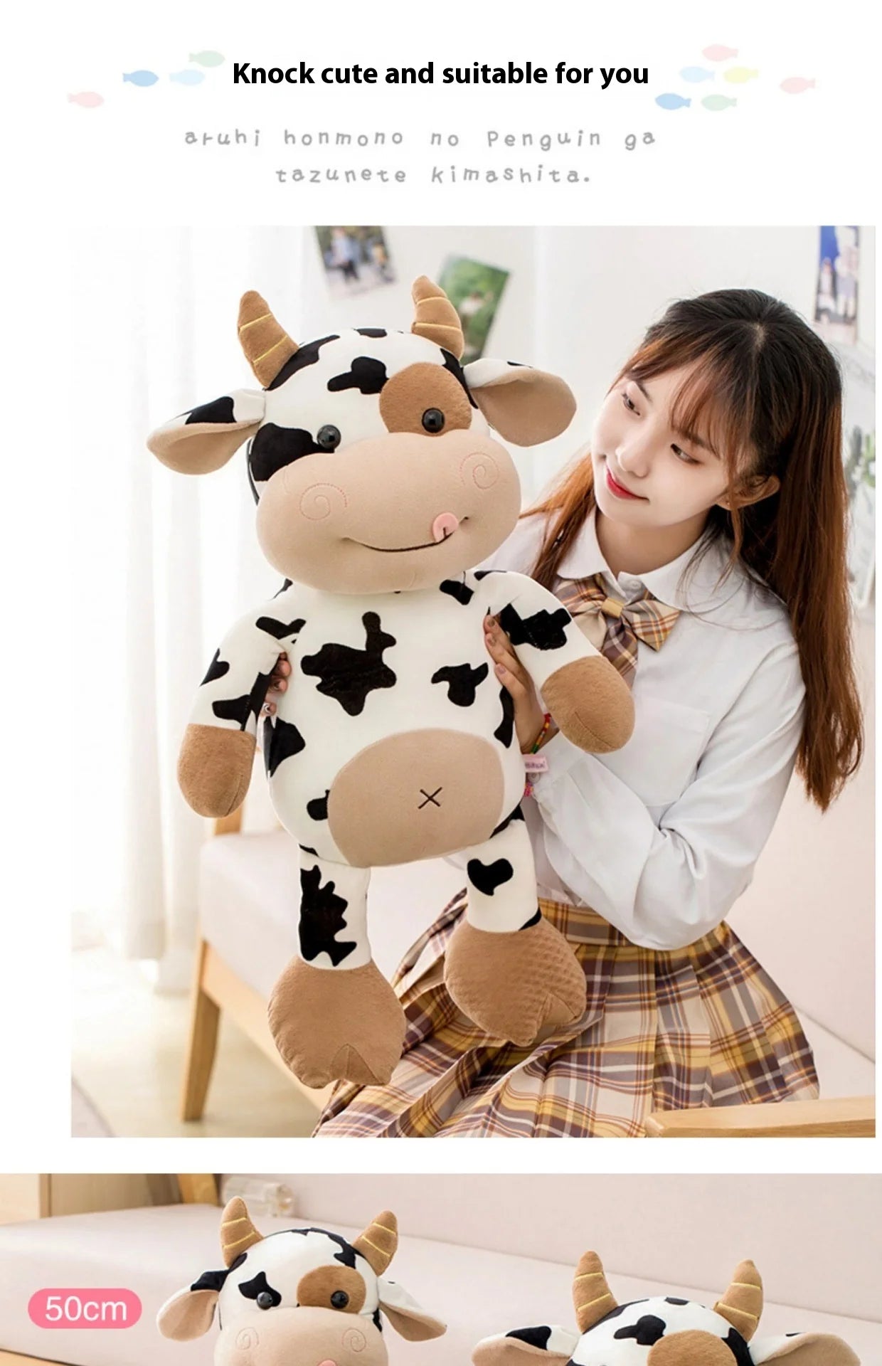 Hot toys Cute Cow Doll Little Cow Plush Toy Chinese Zodiac Cow Doll Cloth Doll New Year's Gift Girl's Birthday Gift