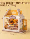 Food Box Shop Rolife Miniature Doll House DIY Miniature House Kit Diorama House Building Set with LED Room