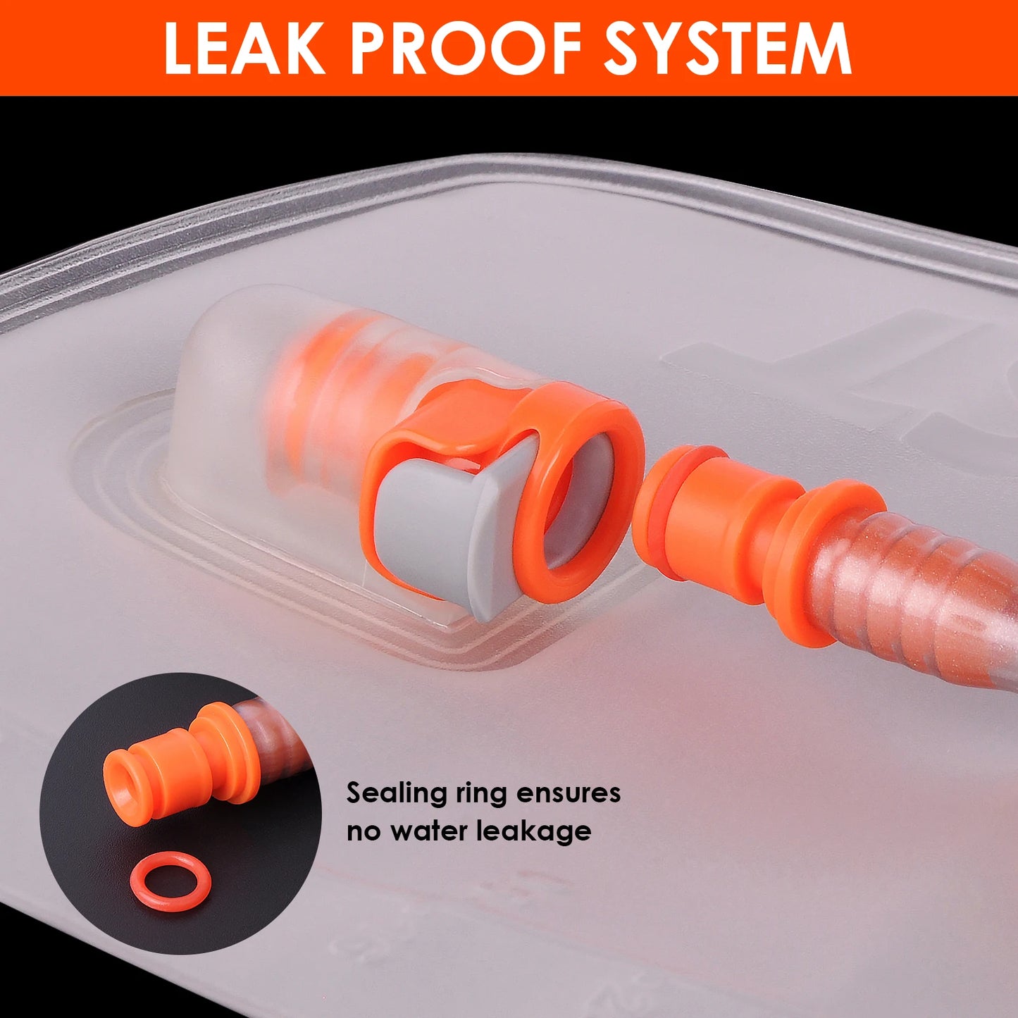 2L Hydration Reservoir Water Bladder Pack TPU Water Storage Bag for Outdoor Running Cycling