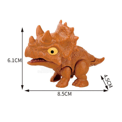 Finger Dinosaur Figure Jurassic Model Dino Park Egg Toy for Children Biting Hand Fidget Tricky Pteranodon Mosasaurus Joints Gift