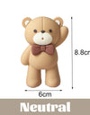 1 Set Brown Bear Cake Toppers  2-4cm White Balls Boho Teddy Bear Cake Topper for Birthday  Shower Cupcake Cake Decoration