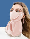 Women's Anti-UV Sunscreen Face Mask Scarf Breathable Ice Silk Half Face Cover Thin Summer Face Cover Mask