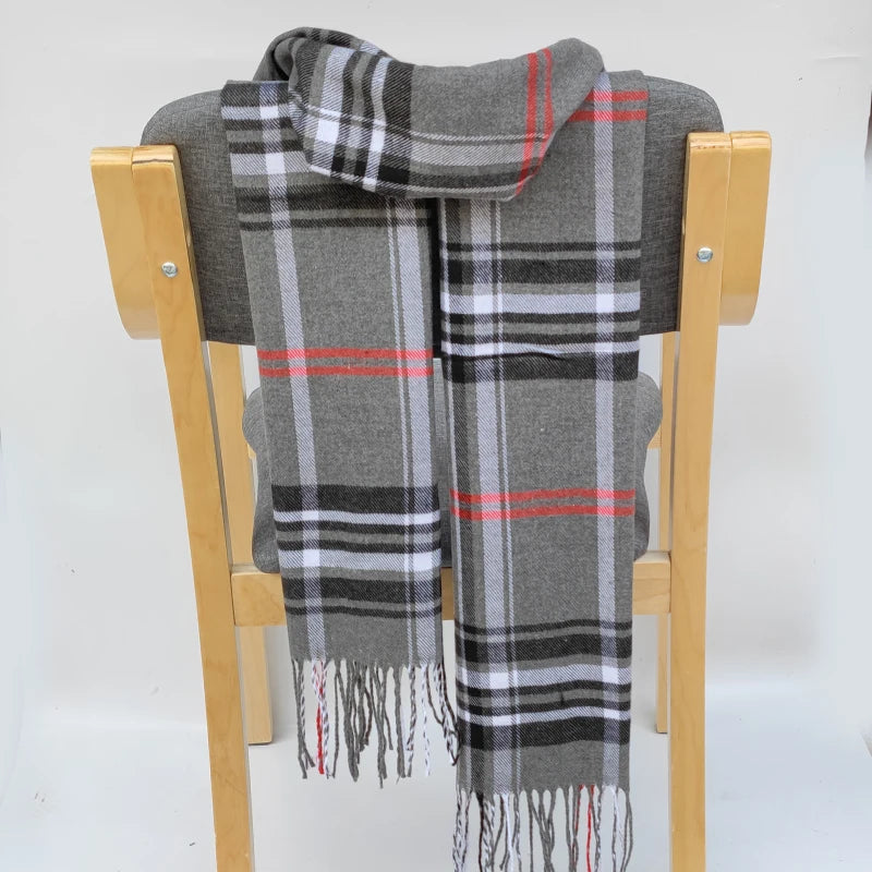 Classic lattice men soft shawl plaid scarves shawl wraps shawl neckerchief headband muffler