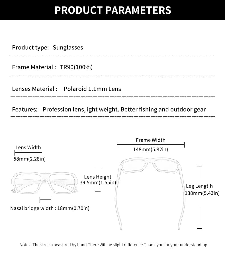 TR90 Polarized Photochromic UV400 Mirror Sports Fishing Driving Sunglasses for Men Women