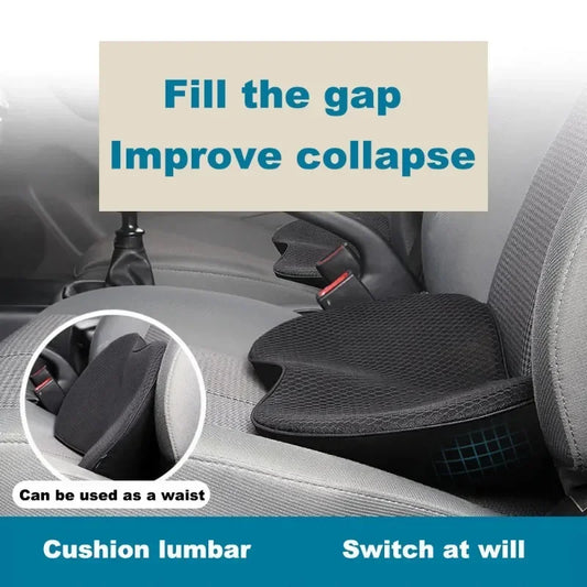 2 in 1 Memory Foam Car Seat Cushion with Lumbar Support