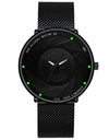 Minimalist Men's Fashion Watches Ultra Thin Stainless Steel Mesh Belt Quartz Wrist Watch Men Casual Leather Clock