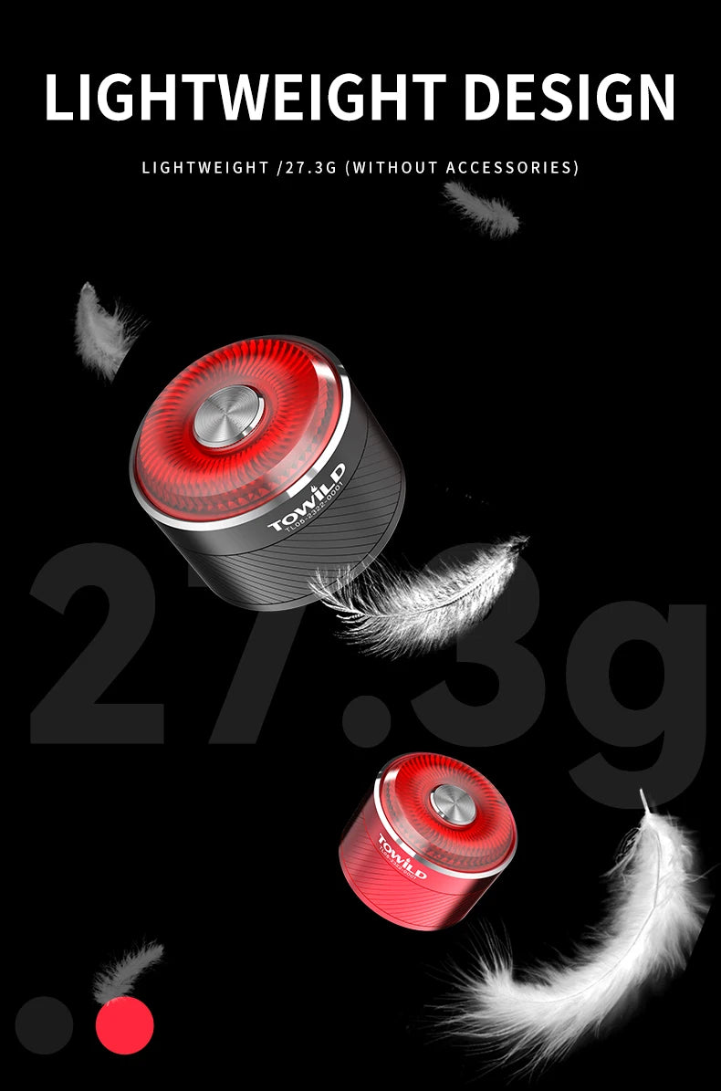 Rear Light Bicycle Smart Auto Brake Sensing Light IPX6 Waterproof USB Charging LED Cycling Light Warning Taillight