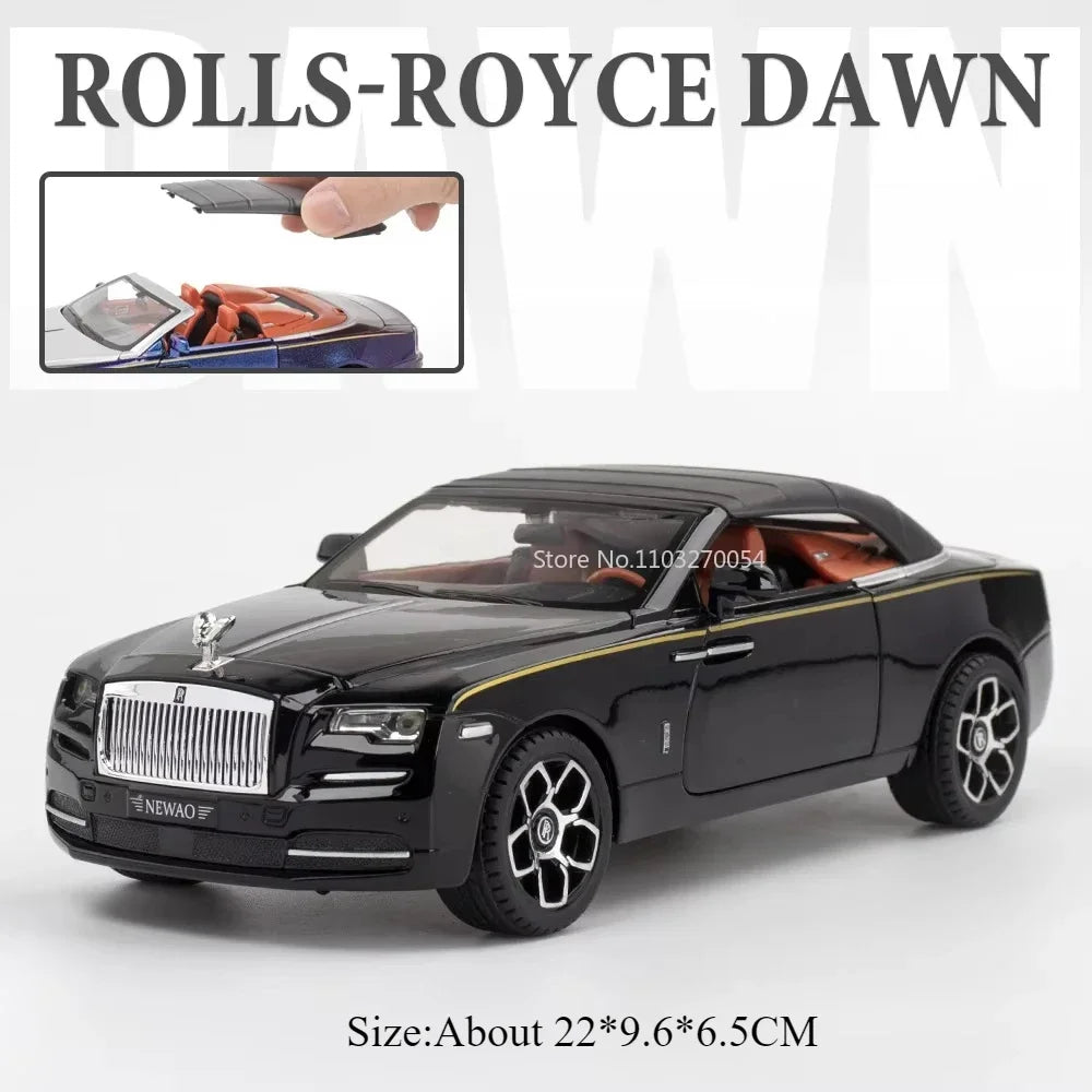 1:24 Rolls-Royce Dawn Spectre Car Toys Diecast Alloy Model Doors Opened Sound Light Pull Back Miniature Vehice Boy Birthday Gift