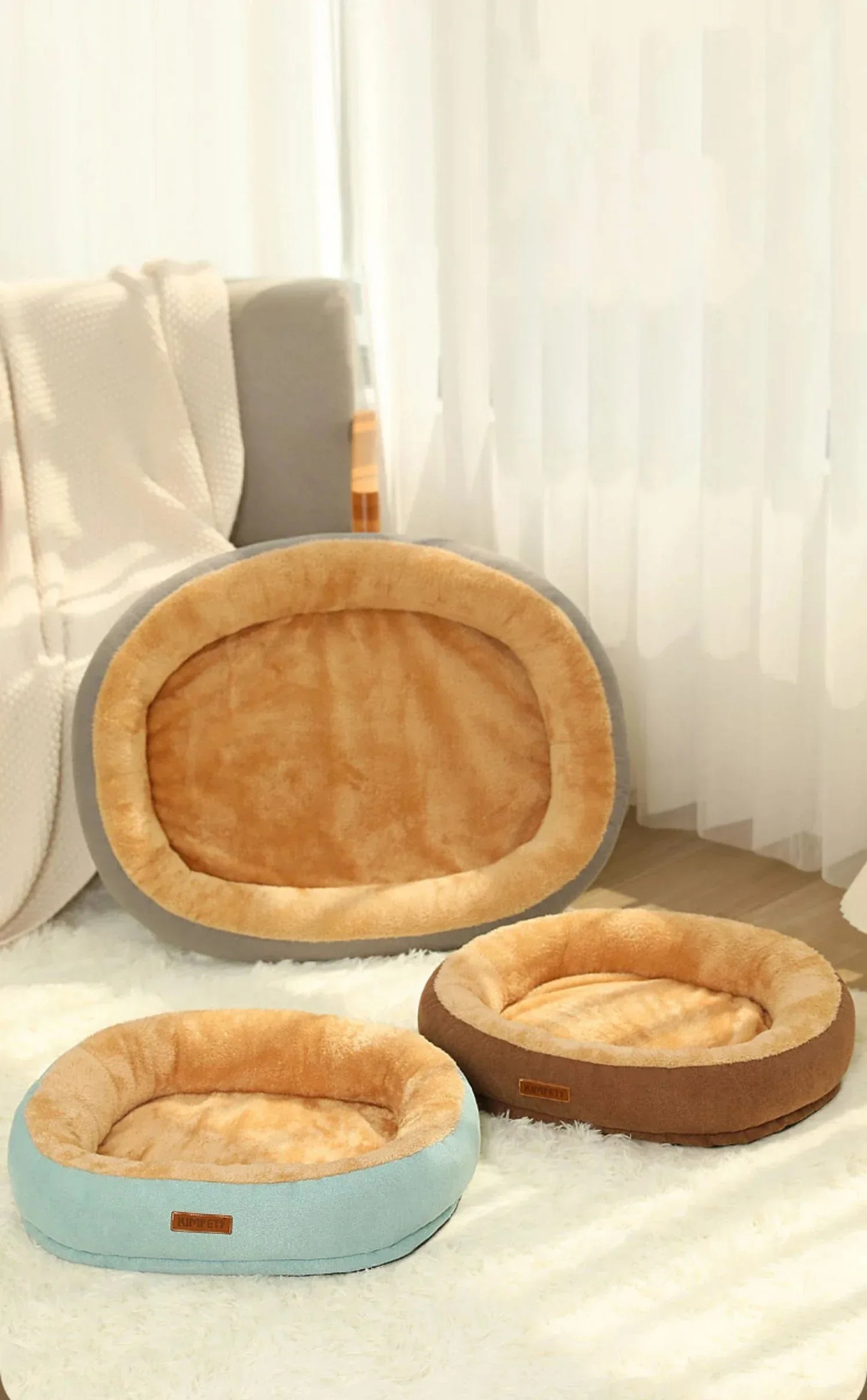 Warm Plush Pet Bed for Cats and Small Dogs