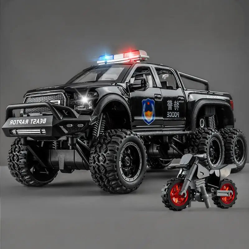 1:28 F150 Off Road Pickup Truck Alloy Diecast Model Car High Simulation Collections Home Trendy Toy Birthday Gift For Friend Boy
