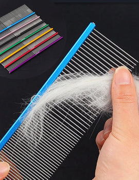 16/19cm Pet Hair Comb For Dog Comb Cat Detangler Fur Trimming Dematting Deshed Brush Grooming Tool For Long Hair Curly Pet