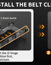 for Z Fold 6 Case with Ring Stand Built-in S Pen Holder & Glass Screen Protector with Slide Camera Cover Belt Clip Black
