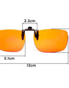 Clip 100% Blue Light Blocking glasses Red Lens ,Orange Lens Anti fatigue Detachable Lens Gaming Glasses Computer Eyeglasses