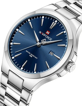 Watches Stainless Steel Simple Calendar Male Waterproof Wristwatches