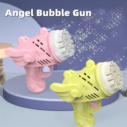 Electric Bubble Maker Machine Gun Bazooka Party Flashing Light Auto Blower Soap Ball Water for Children Kid Outdoor Bubbl Toys