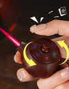 Creative Teapot Gas Lighter Adjustable Flames with Playing Inflation Windproof Red Flame Cigarette Accessories Unique Gift