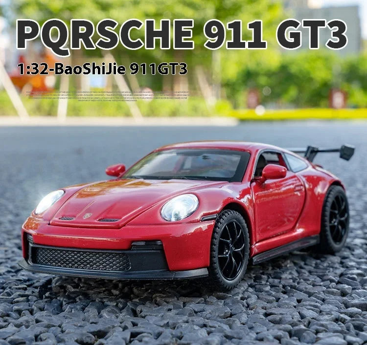 1:32 911 GT3 RS Alloy Diecast Racing Car Model Car Central Control Ornaments Auto Accessory Collect Present For Boys Toys