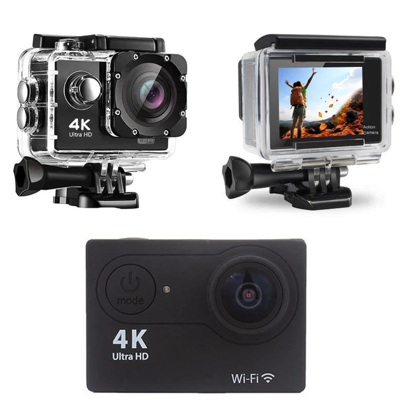 Ultra HD 4K Action Camera with WiFi Remote Control and Waterproof Housing