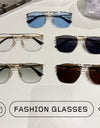 Blue Cat Eye Sunglasses Women Rimless Fashion Glasses Sunglasses