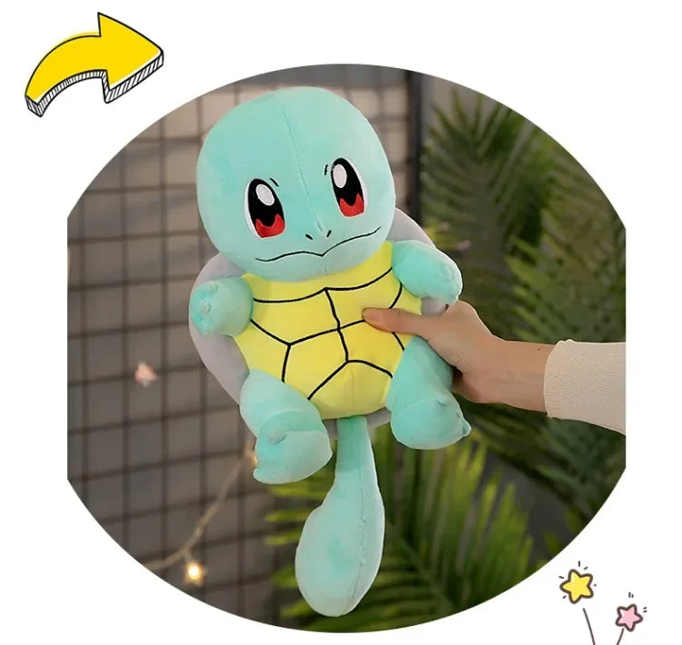 60cm Squirtle Plush Doll Big Size Pokemon Plush Toys Kawaii Stuffed Toys Cute Turtle Pillow Christmas Gift Toys for Boys Girls
