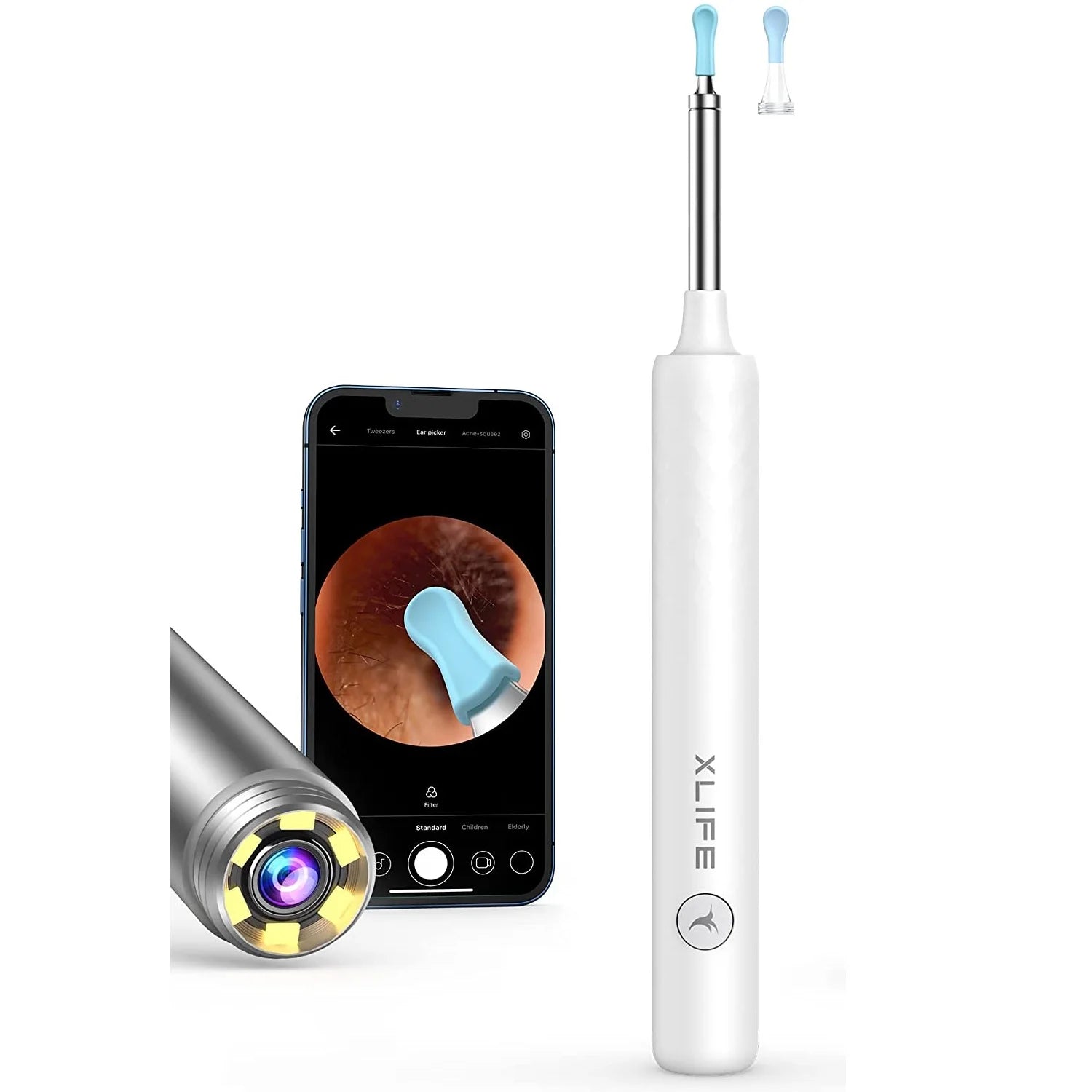 Xlife X3 Visual Earwax Remover With Camera,Smart Ear Cleaner 3.0 Mega Pixels Endoscope Otoscope For Earpick Health Care