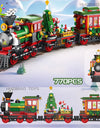 Christmas 24 Day Countdown Calendar Tree Santa Claus Train Model Building Block DIY Bricks Toys for  Adult Gift