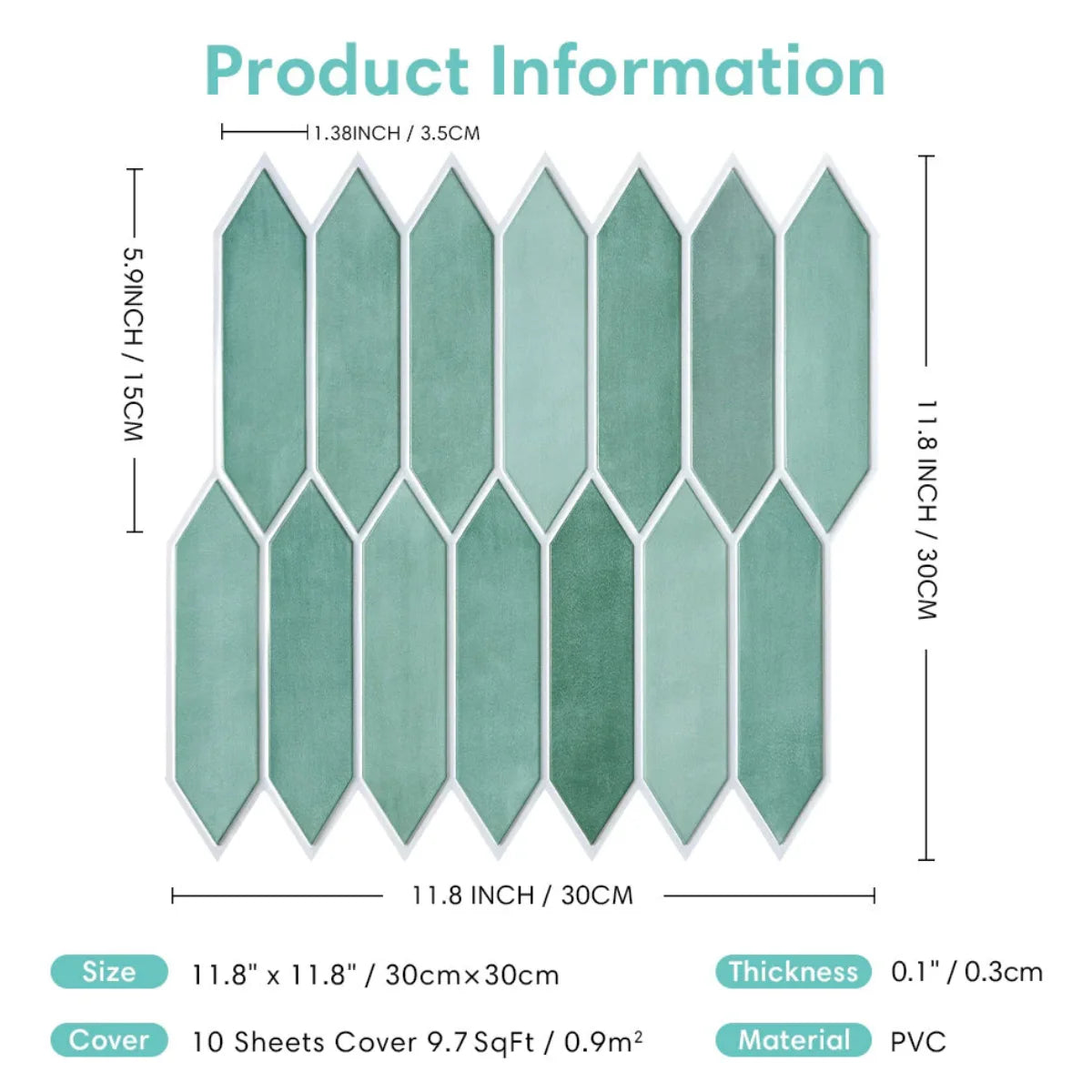 10pcs 3D Peel and Stick Wall Tiles Kitchen Splash Back Tile Sticker 3D Wall Sticker Self-adhesive Decorative Wall Panels