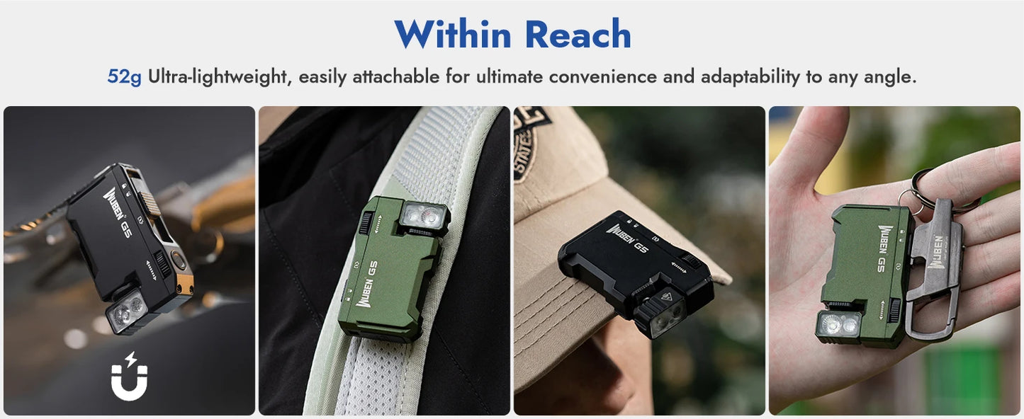 1800 Lumen Mini Flashlight And 400 Lumen Rechargeable EDC Flashlight Bundle