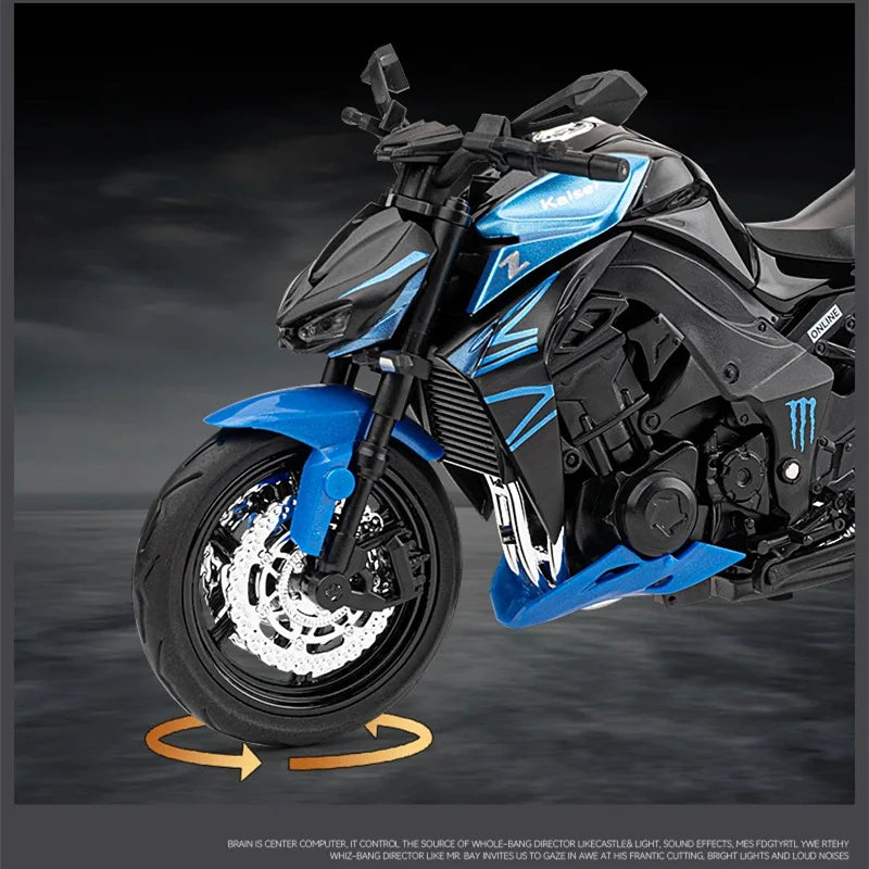 Diecast Kawasaki Ninja Z1000 Sports Motorcycle Model 1 to 12 Scale